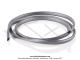 Jonc de carters lat�raux en t�le (car�nages) - PVC - Gris m�tallis� - 4,3x6mm - pour Mobylette Motob�cane / Motoconfort / Peugeot (le m�tre)