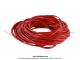 Jonc de carters lat�raux en t�le (car�nages) - PVC - Rouge - 4,3x8mm - pour Mobylette Motob�cane / MBK / Peugeot (Rouleau de 25m)