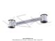 Biellette longue - inclin�e - de fixation de pot d'�chappement  BIDALOT G1  et  VSX G1  Racing pour Peugeot 103