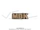 Autocollant 20x75mm - Noir / Or - Officiel MBK