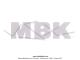 Autocollant MBK - blanc - 37x134mm