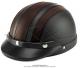 Casque Bol Demi-Jet Simili-cuir Noir / Marron style Rtro Vintage SoleX / Mobylette Motobcane / Peugeot / Vespa