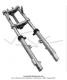 Fourche hydraulique Racing - Grise - Aluminium - Rglable - EBR Racing -  Master - pour Peugeot 103 / Mobylette Motobcane / MBK 51