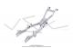Bras oscillant long Gris -  patte de ressort moteur visse - pour Peugeot 103 SP / MVL