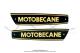 Monogrammes (Logos) de rservoir  Motobcane  version dore - Officiels Motobcane pour Mobylettes Motobcane 881 / 88 LCM / 89 / 85 (la paire)