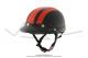 Casque Bol Demi-Jet Simili-cuir Noir / Rouge style Rtro Vintage SoleX / Mobylette Motobcane / Peugeot / Vespa