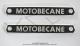 Monogrammes de rservoir  Motobcane  version longue noire - Officiels Motobcane pour Mobylettes Motobcane (la paire)