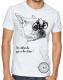 T-shirt blanc  Un vhicule qui a du chien  - Taille S