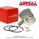 Piston Airsal 46mm - Bi-segments - pour Peugeot 103 SP / MVL / SPX / RCX (Article non homologu / Interdit sur voie publique / Rserv  un usage comptition sur voie prive)