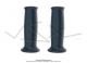 Poignes de guidon (Revtement) noires - PVC - Domino - Lg. 117mm (la paire)