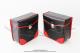 Sacoches  Prosac  P01 Noires - Finitions  liserets rouges - Coins Rouges - Fixation  crochets - Spciales pour VloSoleX (la paire)