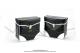 Sacoches  Prosac  P01 Noires - Finitions  liserets blancs - Coins Blancs - Fixation  crochets - Spciales pour VloSoleX (la paire)