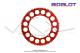 Couronne Bidalot - Aluminium 7075 Zicral - 74 dents - 415 - 8 trous - 176mm - Anodise Rouge