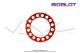 Couronne Bidalot - Aluminium 7075 Zicral - 66 dents - 415 - 8 trous - 176mm - Anodise Rouge