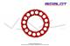 Couronne Bidalot - Aluminium 7075 Zicral - 76 dents - 415 - 8 trous - 176mm - Anodise Rouge