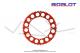 Couronne Bidalot - Aluminium 7075 Zicral - 68 dents - 415 - 8 trous - 176mm - Anodise Rouge