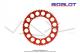 Couronne Bidalot - Aluminium 7075 Zicral - 70 dents - 415 - 8 trous - 176mm - Anodise Rouge