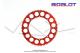 Couronne Bidalot - Aluminium 7075 Zicral - 72 dents - 415 - 8 trous - 176mm - Anodise Rouge