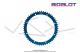 Couronne Bidalot - Aluminium 7075 Zicral - 54 dents - 415 - 8 trous - 176mm - Anodise Bleue