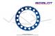 Couronne Bidalot - Aluminium 7075 Zicral - 62 dents - 415 - 8 trous - 176mm - Anodise Bleue