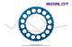 Couronne Bidalot - Aluminium 7075 Zicral - 74 dents - 415 - 8 trous - 176mm - Anodise Bleue