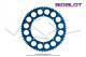 Couronne Bidalot - Aluminium 7075 Zicral - 76 dents - 415 - 8 trous - 176mm - Anodise Bleue