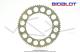 Couronne Bidalot - Aluminium 7075 Zicral - 70 dents - 415 - 8 trous - 176mm - Anodise Grise