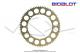 Couronne Bidalot - Aluminium 7075 Zicral - 72 dents - 415 - 8 trous - 176mm - Anodise Grise
