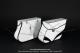 Sacoches S01 Blanches (finitions noires) inclines - Fixation par crochets - Spciales pour VloSoleX 5000 / 6000