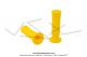 Poignes de guidon (Revtement) - DOMINO - embouts ronds - Jaune - PVC - Lg. 122mm (la paire)