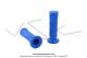 Poignes de guidon (Revtement) - DOMINO - embouts ronds - Bleues - PVC - Lg. 122mm (la paire)
