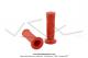 Poignes de guidon (Revtement) - DOMINO - embouts ronds - Rouges - PVC - Lg. 122mm (la paire)