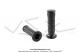 Poignes de guidon (Revtement) - DOMINO - embouts ronds - Noires - PVC - Lg. 122mm (la paire)