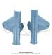 Supports de phare - Bleus - pour Mobylette Motobcane / MBK 88 dernire gnration / 881 dernire gnration (la paire)