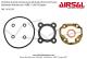 Joints moteur (La Pochette) pour kit Airsal rf.02141247 pour Mobylette Motobcane / MBK 51 (AV10)  refroidissement liquide Lc H2O