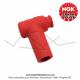 Capuchon de bougie antiparasites NGK LB05EMH-R - Rouge (8160) pour Mobylette Motobcane / Motoconfort / MBK 51 / Peugeot 103