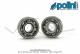 Pack de 2 Roulements de vilebrequin 6302 (16x42x13) Renforcs - Anti-vibrations - NKE / SKF - Polini - pour Mobylette Motobcane / MBK 51 (AV10) (le jeu)