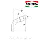 Coude / tube passe-cble - coud  49 - pour carburateurs Dell'Orto SHA