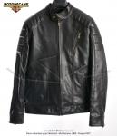 Veste en Cuir - Officielle MOTOBECANE - Noire - Modle  Pilote Motor  - taille M/L