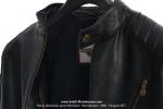 Veste en Cuir - Officielle MOTOBECANE - Noire - Modle  Pilote Motor  - taille M/L