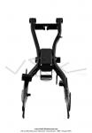 Bras oscillant long Noir -  patte de ressort moteur soude - pour Peugeot 103 SP / MVL