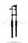 Fourche tlescopique noire - Eco -  grands soufflets pour Peugeot 103 SP / Land (...)