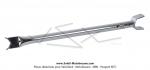 Barre de renfort - Droite - Chrome - pour Peugeot 103 SP / MVL / Vogue