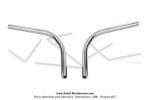 Guidon (droit et gauche) chrom pour Peugeot 103 MVL / Vogue (1re version) (la paire)