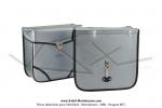 Sacoches Prosac P01 Gris mtallis - Finitions  liserets noirs - Fixation  crochets -  Prosac  - Spciales VloSoleX (la paire)