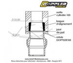 Bague d'alignement de pot d'chappement - Doppler - pour Peugeot 103 SP / MVL / SPX / RCX (...)