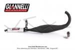 Pot d'chappement Giannelli Black Gun - Black Edition - Cartouche Alu + rotule pour Mobylette Motobcane MBK 51