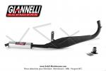 Pot d'chappement Giannelli Black Gun - Noir mat / Cartouche Alu + rotule pour Peugeot 103 SP / MVL / Vogue