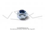 Ecrou frein nylstop - Acier zingu - T.H.10mm - M6x1.00 - DIN 985 -  Faux-borgne 