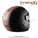 Casque Jet Noir / Cuivre Mat - Trendy  STRIP T-203  - Taille XL